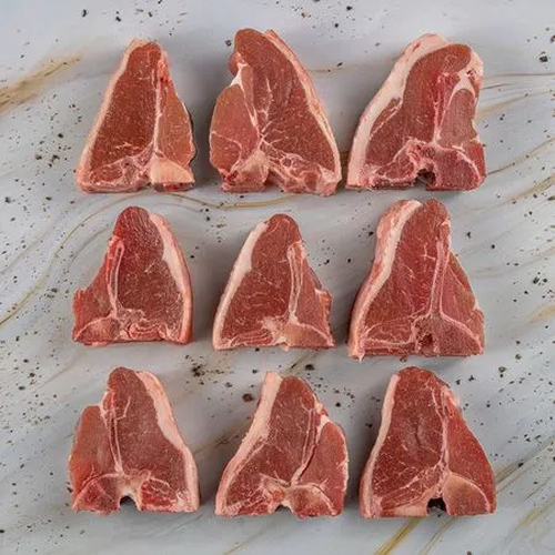 T-bone Cordeiro fatiado