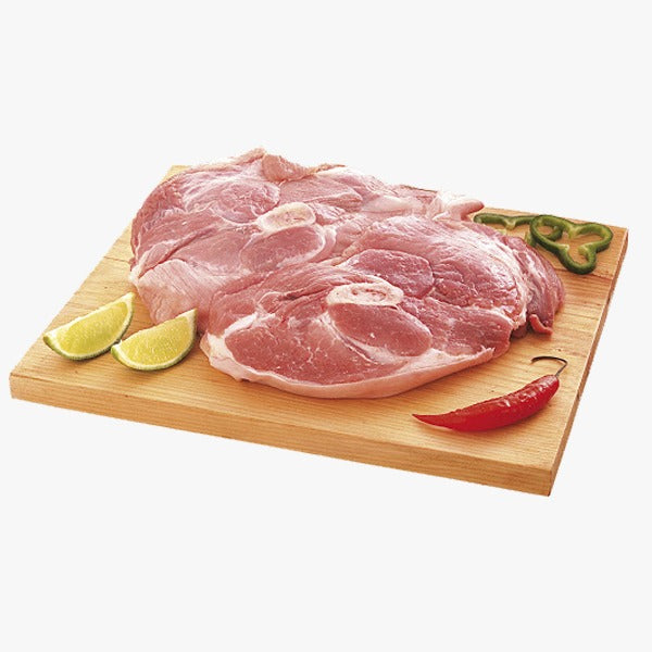 Pernil suíno com osso fatiado