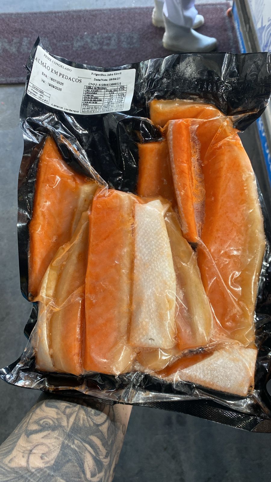 Salmão em pedaços