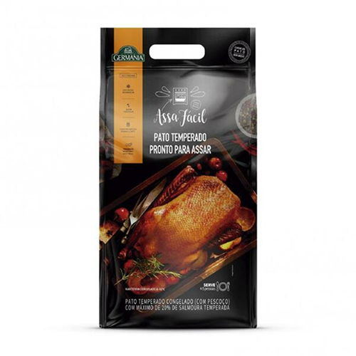 Pato temperado assa fácil