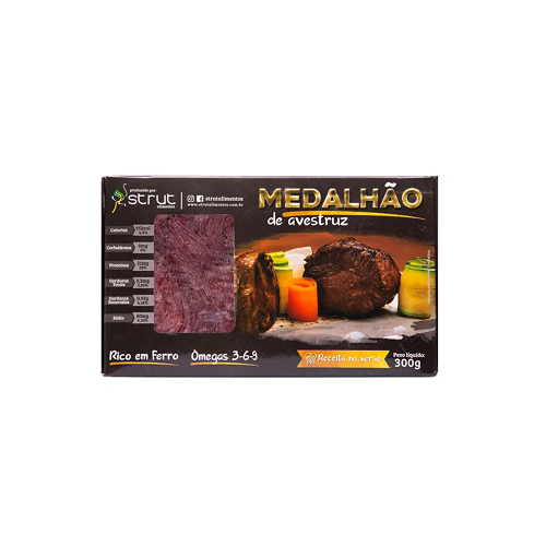 Medalhão avestruz