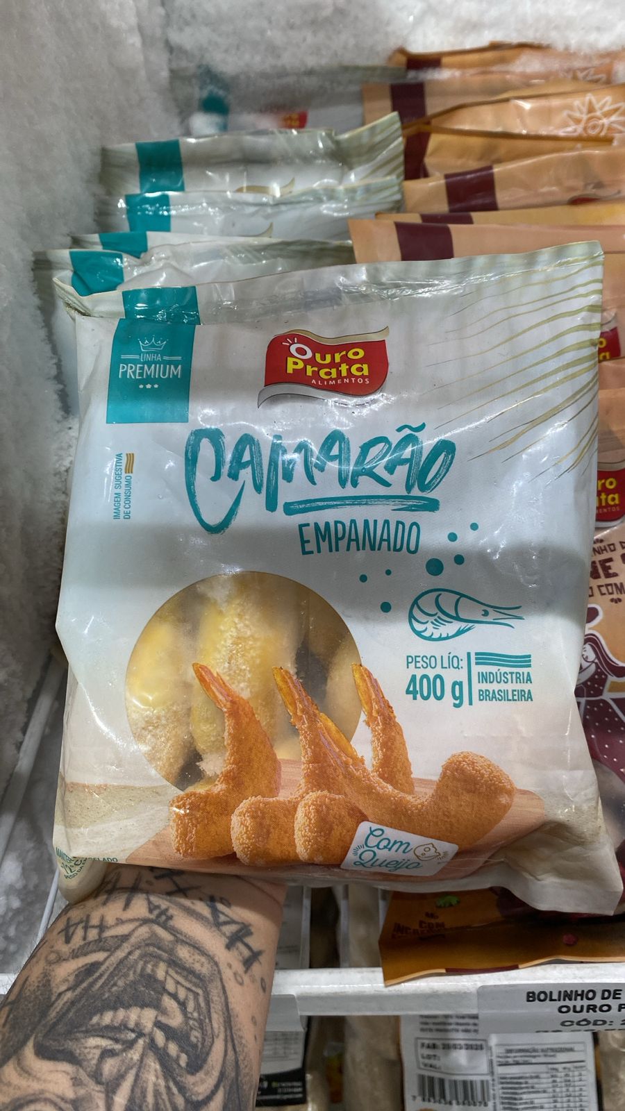 Camarão empanado