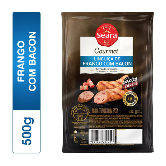 Linguiça de frango com bacon Seara Gourmet