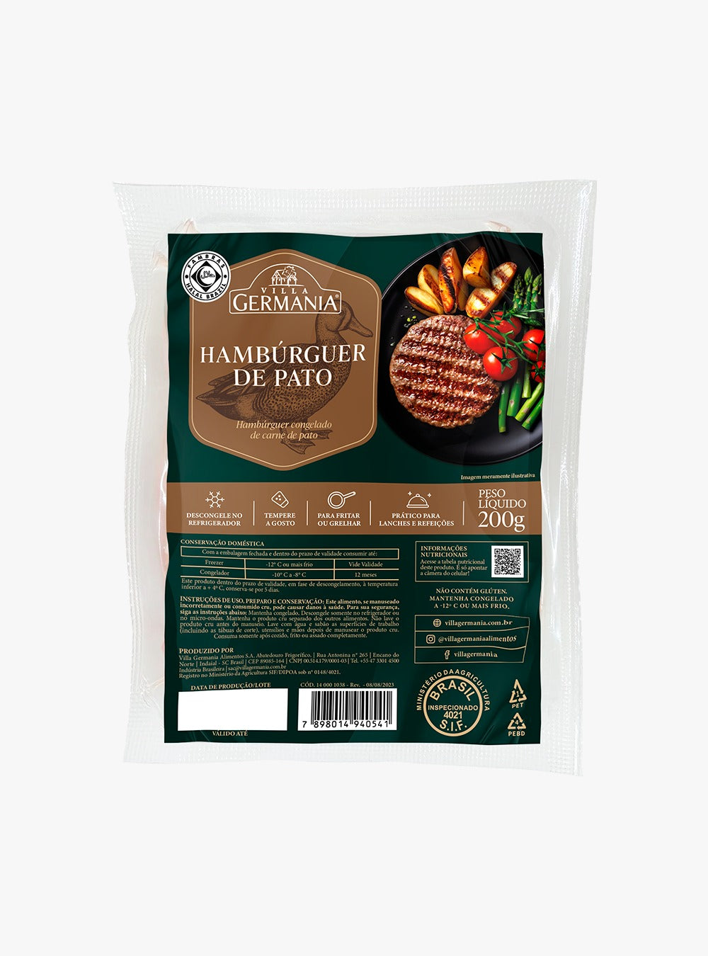 Hambúrguer de pato 200g